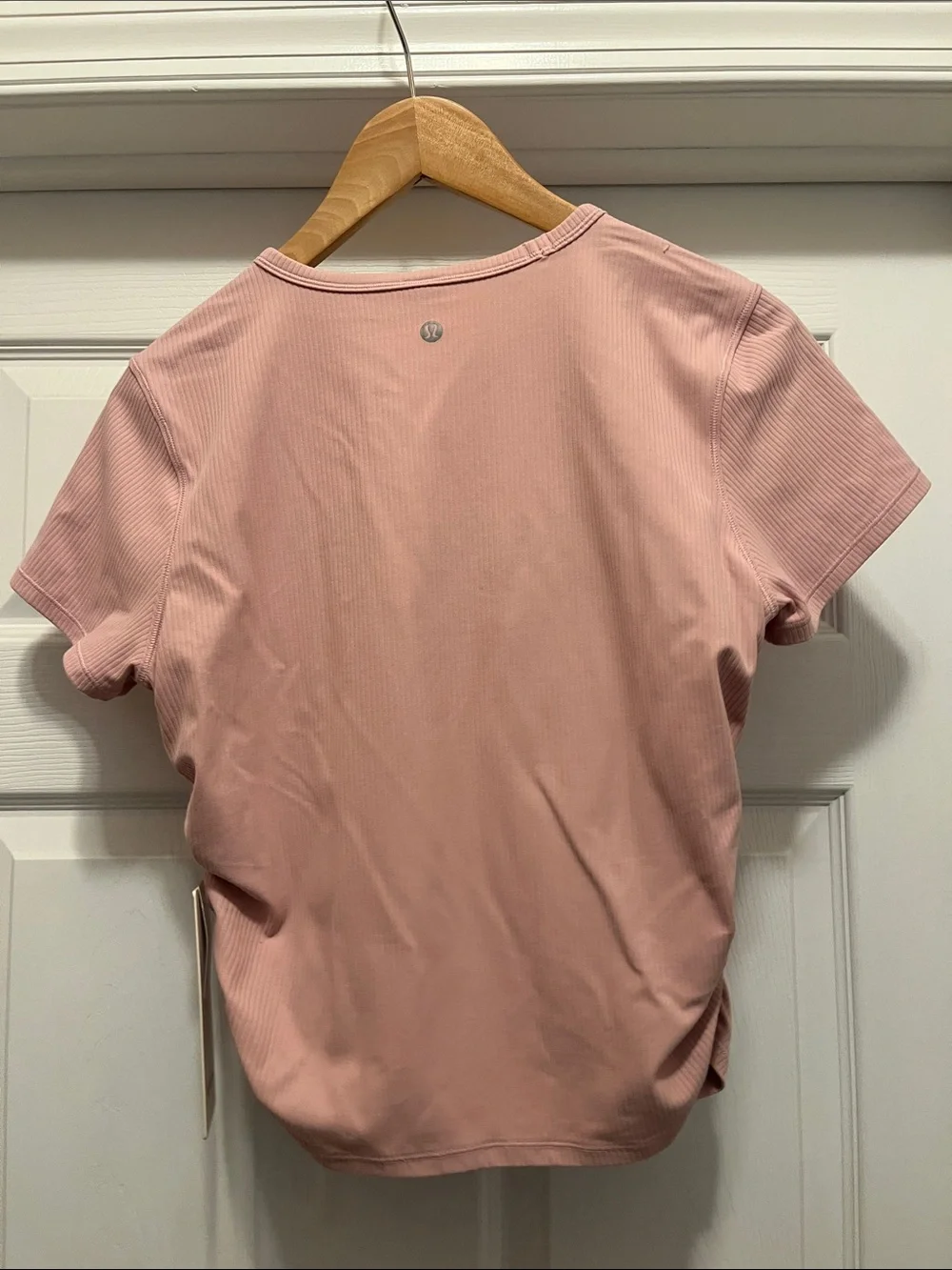 NWT lululemon athletica Dusty Pink Short Sleeve Ruched Tee